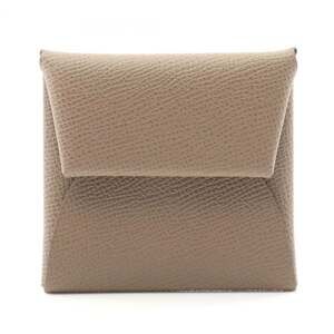 Hermes HERMES Bastia Etoupe Wallet/Coin Case Wallet Epsom Leather Women's Brown
